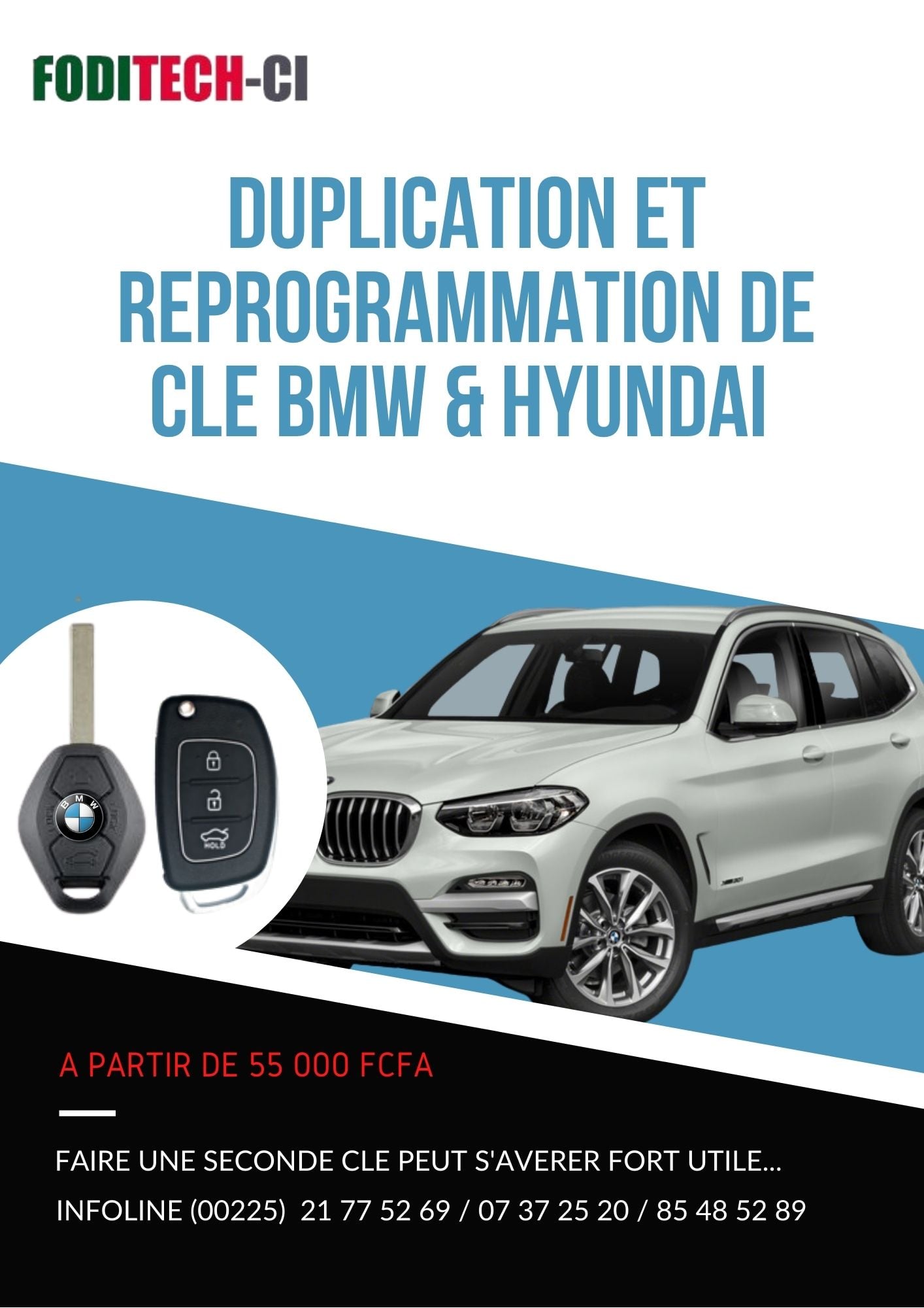 Duplication de clé de BMW et Hyundai pas cher